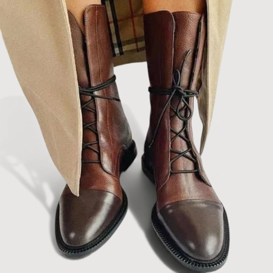 ELAINE – LACE-UP ANKLE BOOTS
